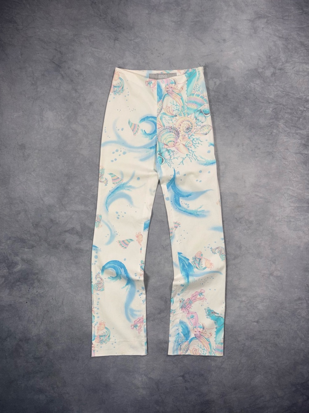 VERY RARE VERSACE JEANS COUTURE OCEAN Y2K FRUTIGER MEDUSA LUXURY PANTS